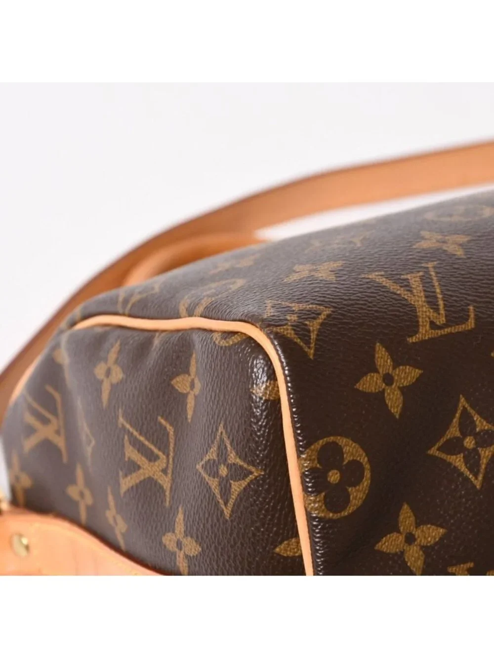 Louis Vuitton Speedy 25 Handbag Monogram Leather Brown Gold